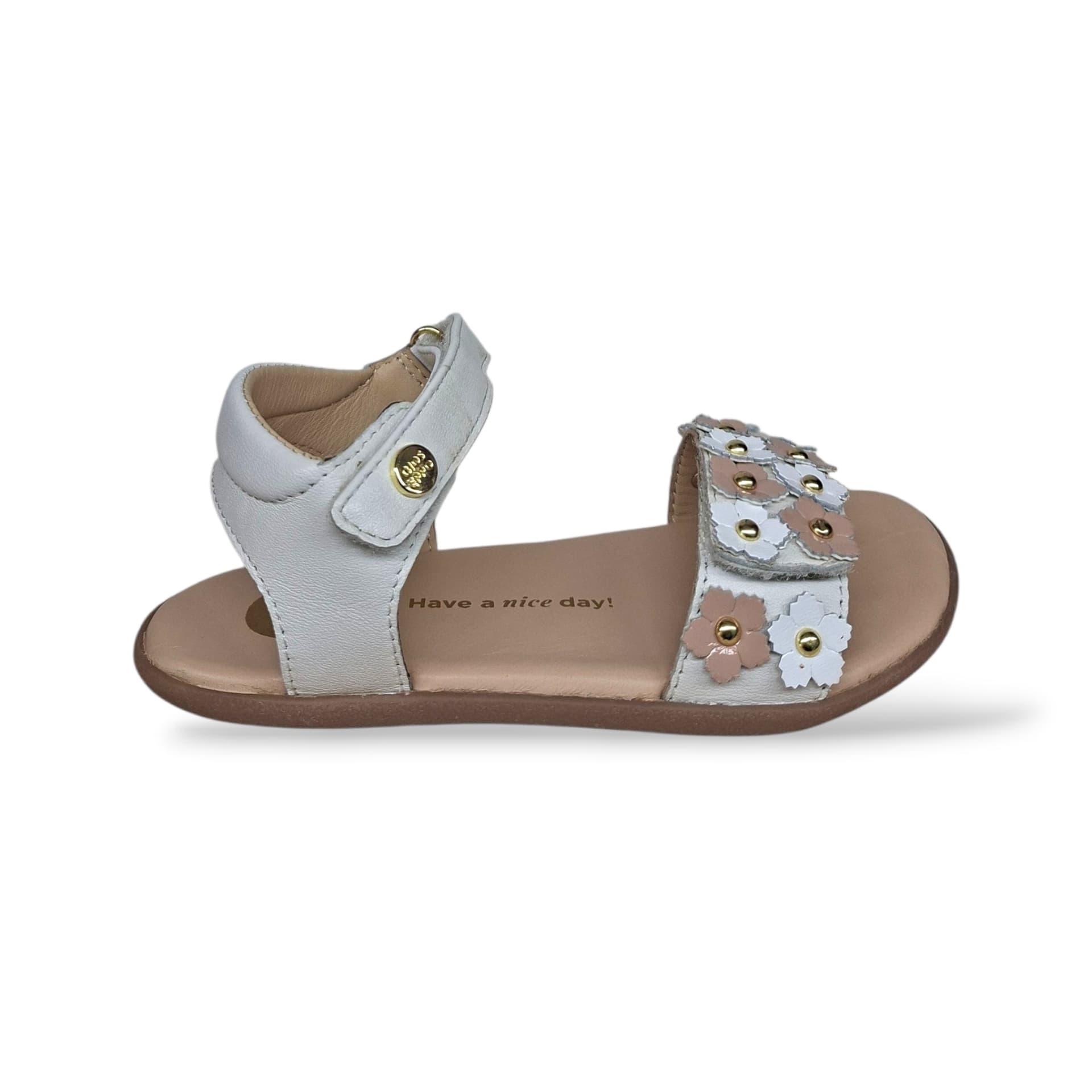 Sandali Bambina GIOSEPPO LOITOK 78808 – Bianco Cipria in Pelle | Velcro per Cerimonia e Ogni Occasione Romantica - 6
