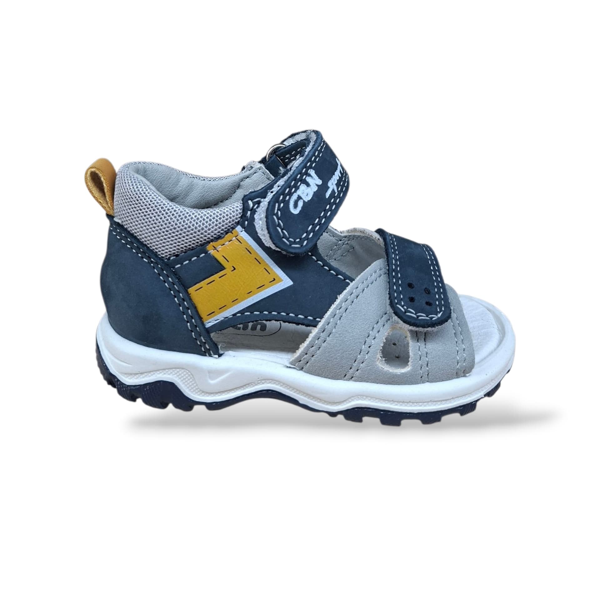 Sandali Tallonati Primi Passi Balocchi Ciciban Bart 368225 Blue-Grigio-Giallo – Pelle Velcro - 6