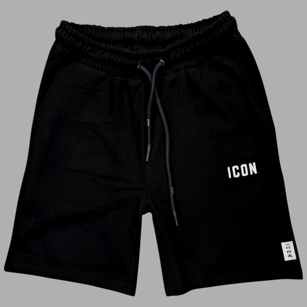 ICON Bermuda in Felpa, Cotone 100%, Logo Ricamato, Tasche Oblique - 3