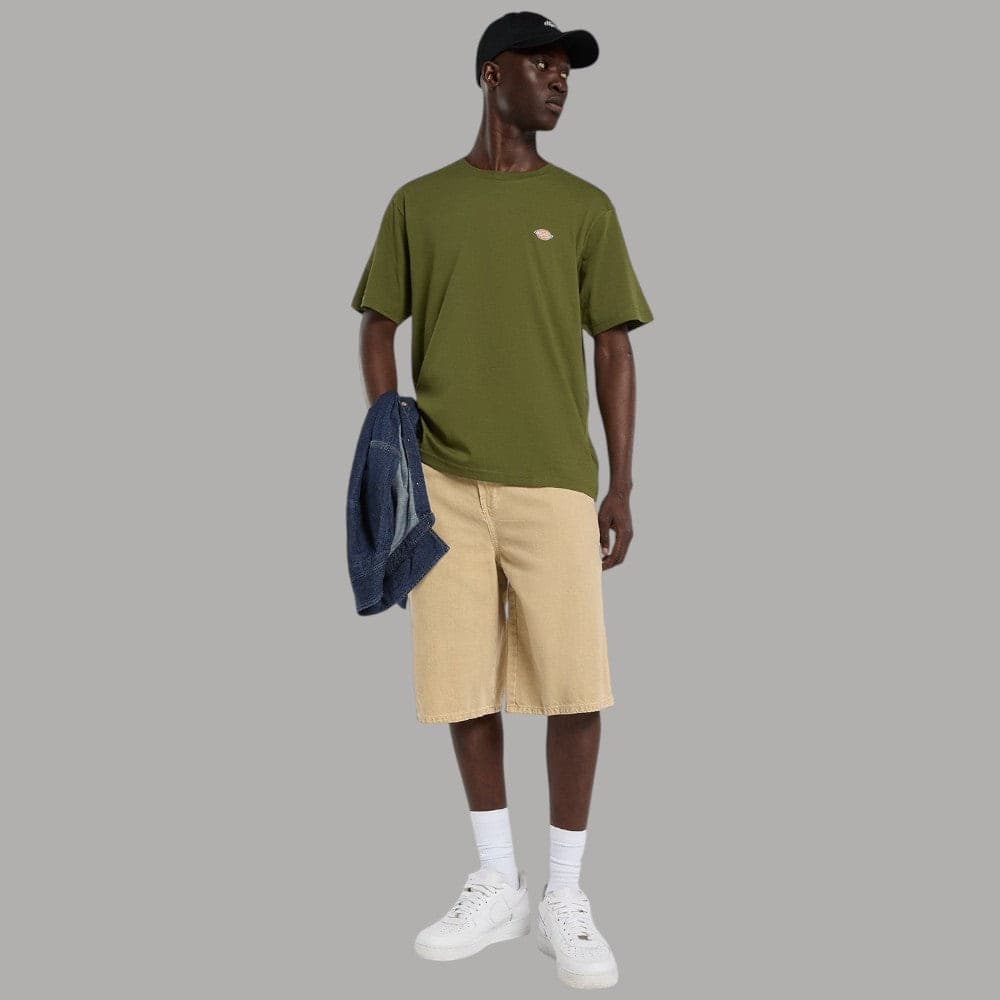 T-shirt Dickies Mapleton Cotone verde Logo Iconico Regular Fit - 3