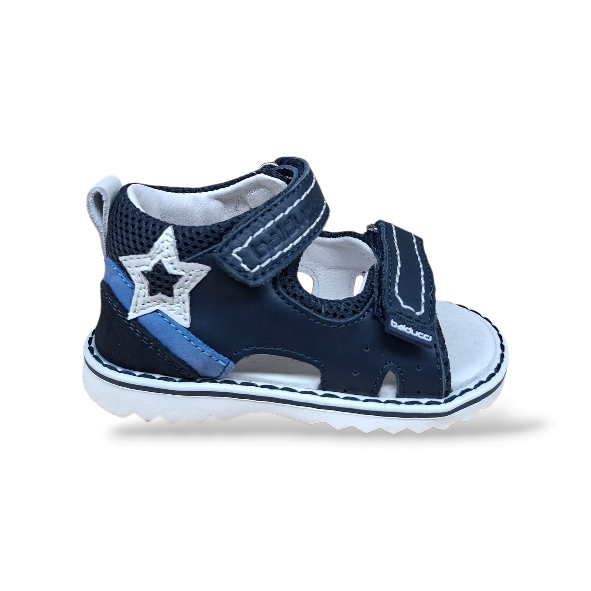 Sandali Tallonati Primi Passi Balducci Cita 7368 Blue-Bianco – Pelle con Velcro - 6