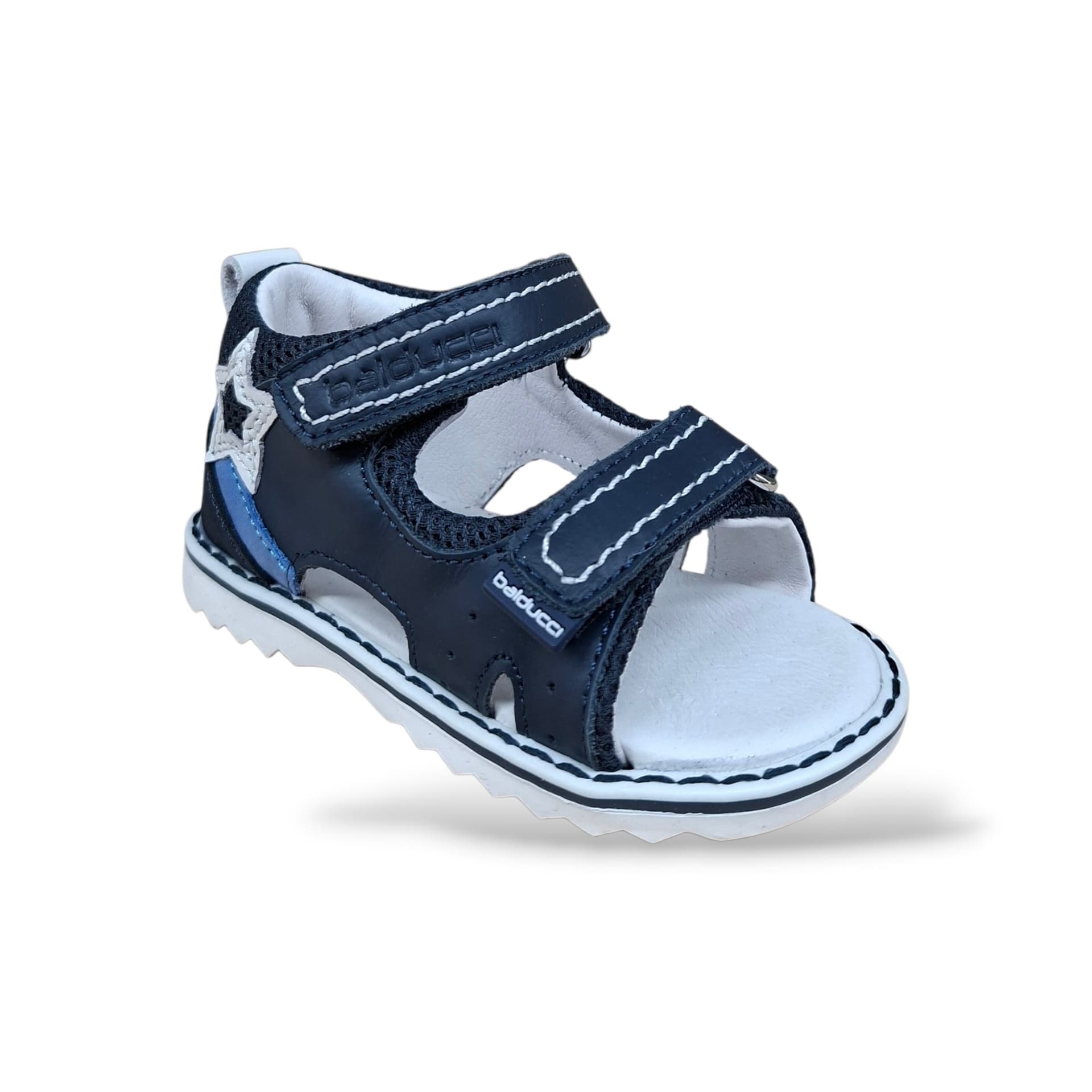 Sandali Tallonati Primi Passi Balducci Cita 7368 Blue-Bianco – Pelle con Velcro - 2