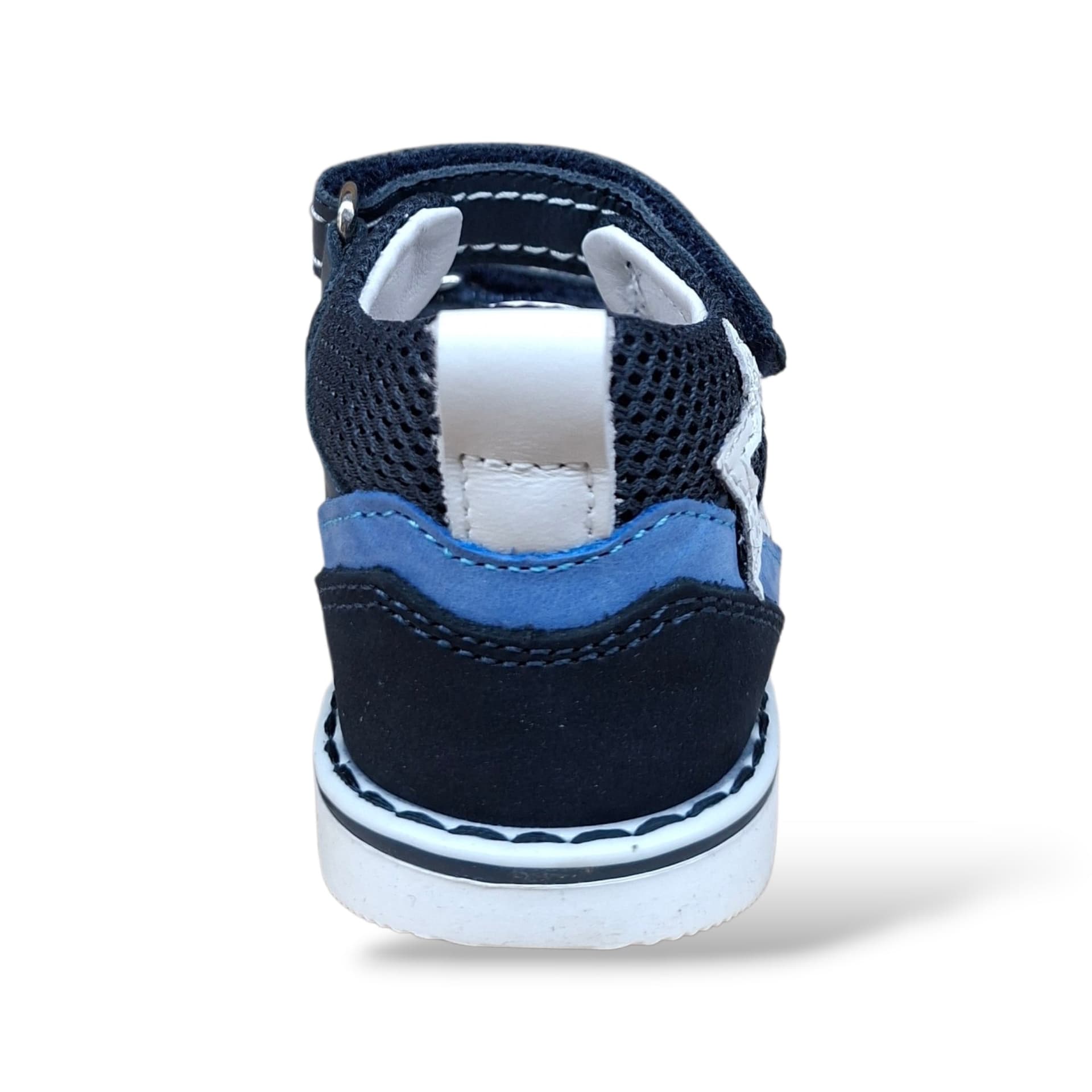 Sandali Tallonati Primi Passi Balducci Cita 7368 Blue-Bianco – Pelle con Velcro - 3