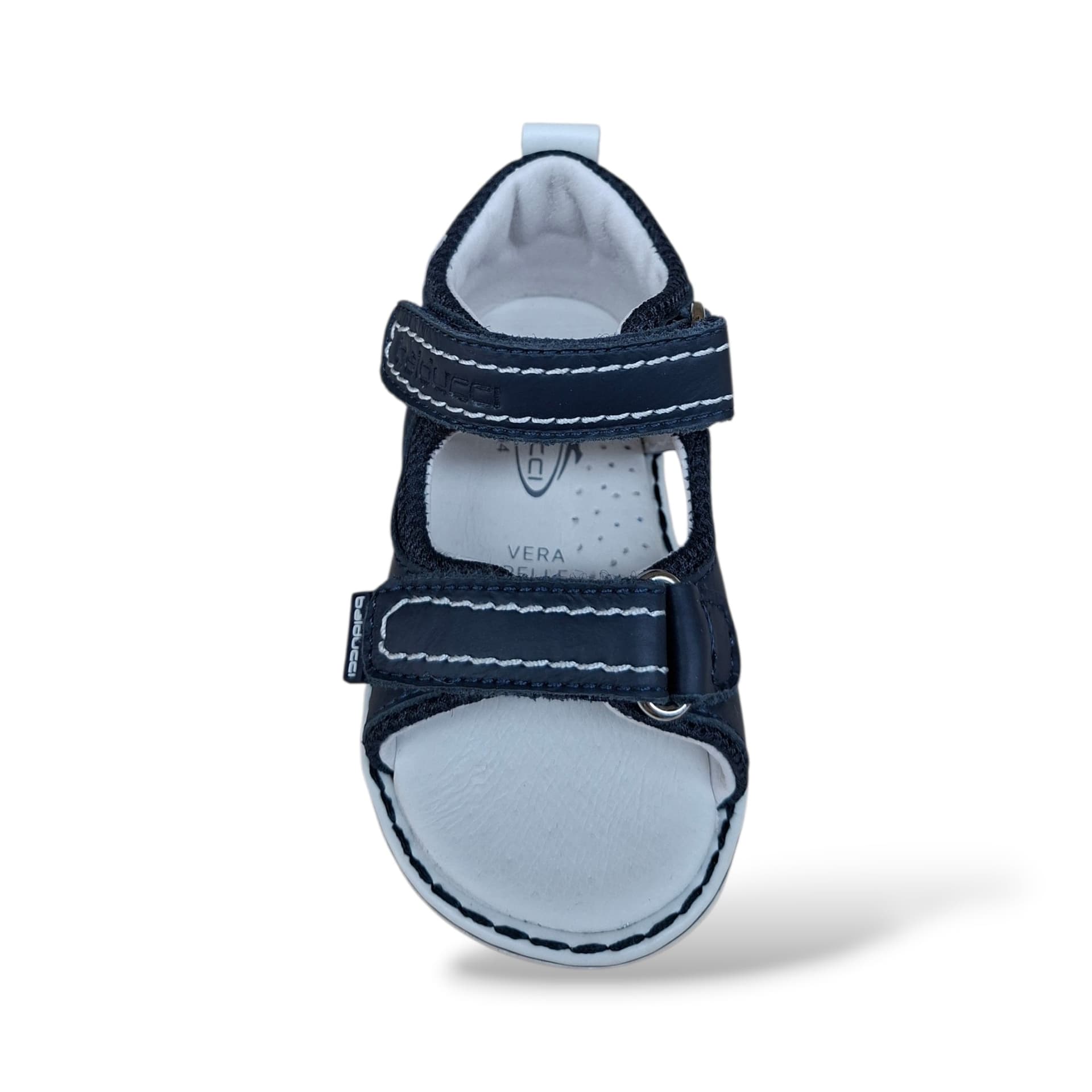 Sandali Tallonati Primi Passi Balducci Cita 7368 Blue-Bianco – Pelle con Velcro - 4