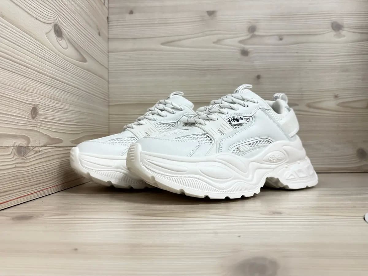 Buffalo Sneakers donna YUNO VEGAN nappa mesh white