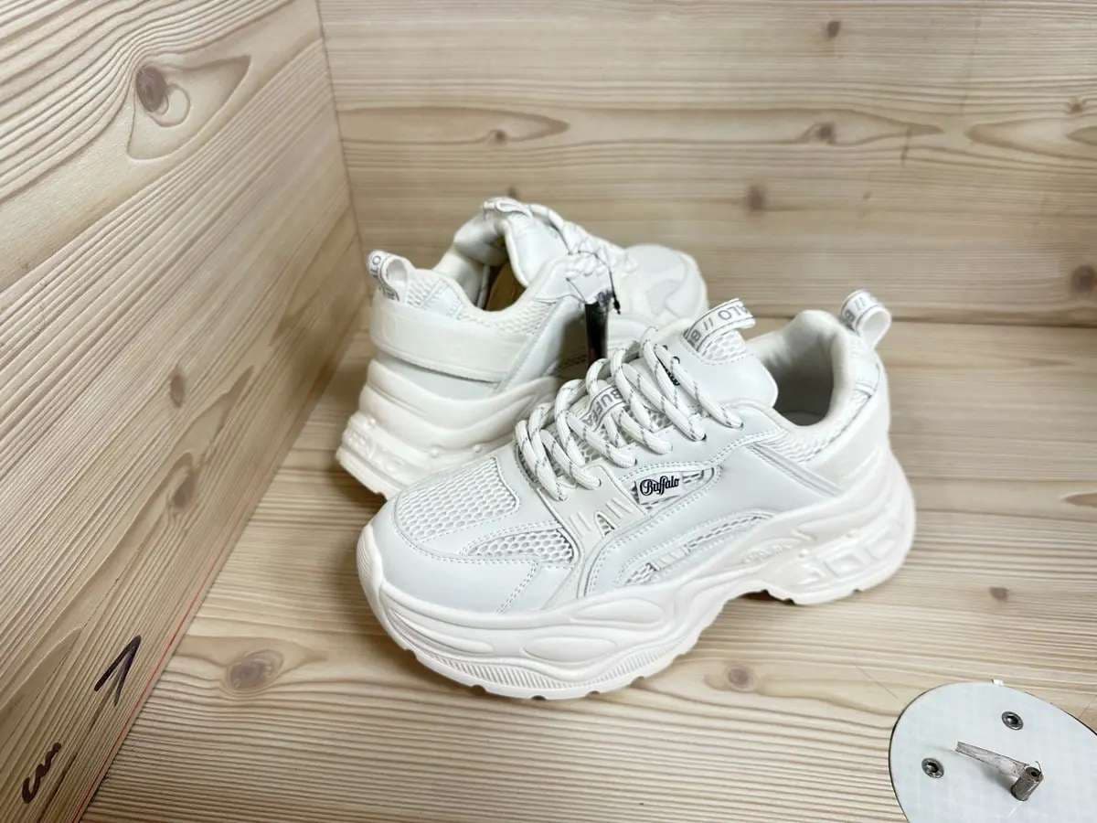 Buffalo Sneakers donna YUNO VEGAN nappa mesh white - 4