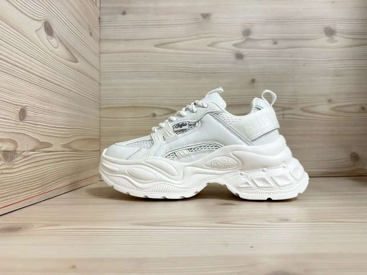 Buffalo Sneakers donna YUNO VEGAN nappa mesh white - 5