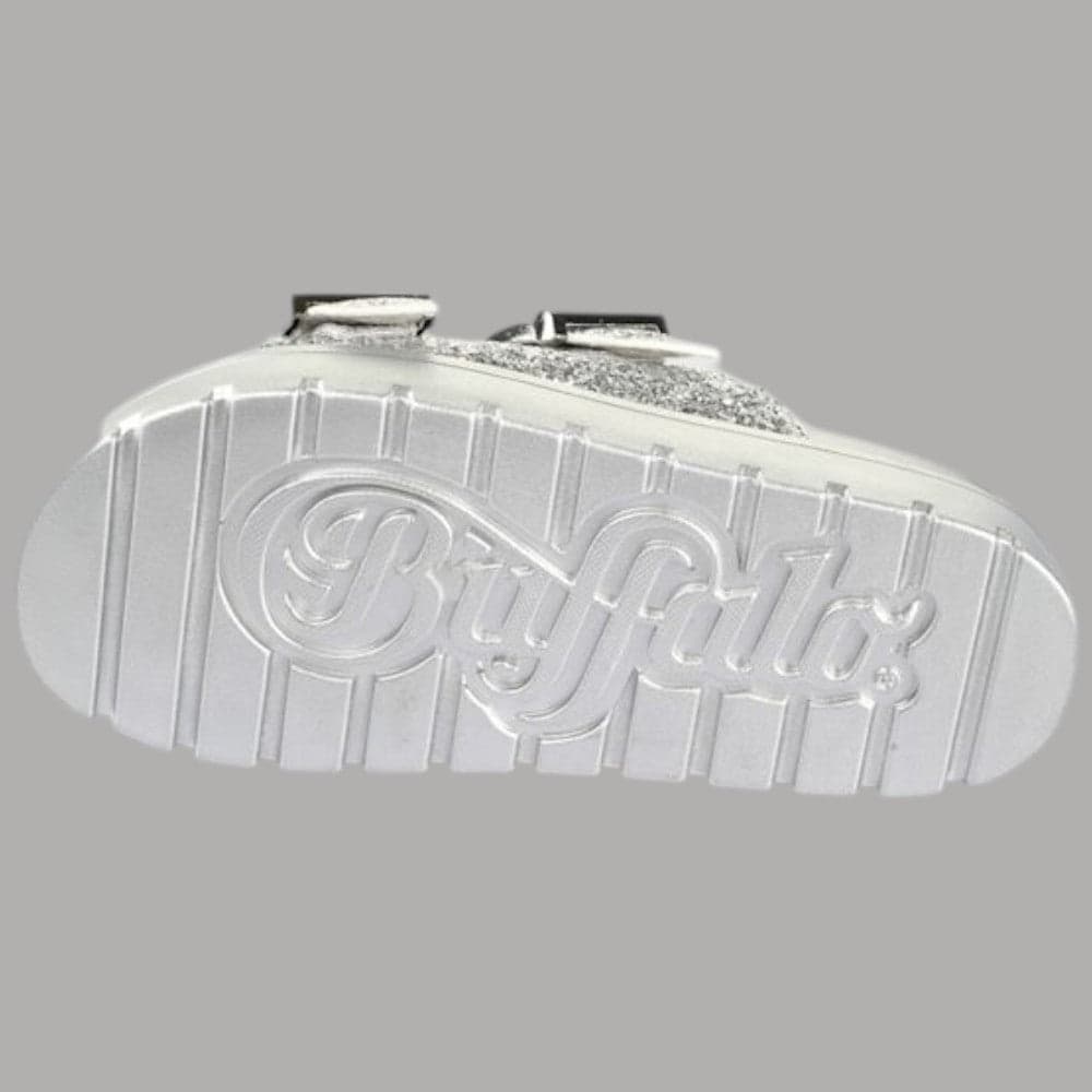 Buffalo ciabatta con plateau glitterata vegan tacco 5.5 cm suola antiscivolo - 6