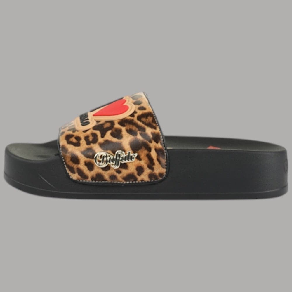 Buffalo Ciabatta con Plateau Playa Love Animalier Comfort Leggero 3.5 cm - 6