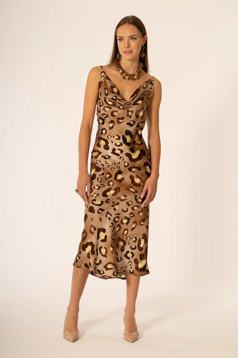 Abito sottoveste animalier multicolor | NO-NA' - 2
