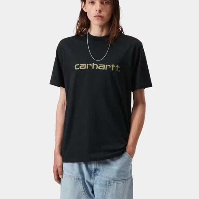 T Shirt Carhartt Script Navy - 3