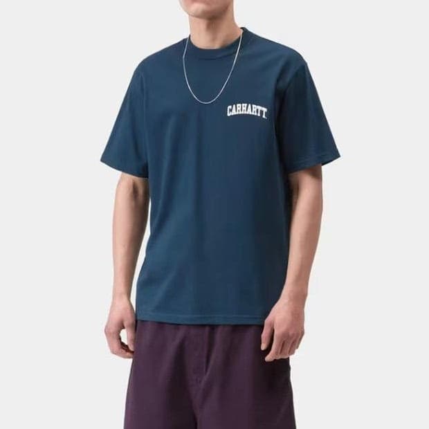 T Shirt Carhartt University Script Blue - 3