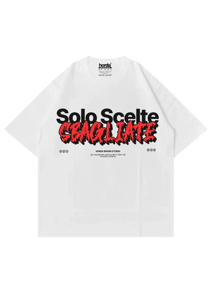 T-Shirt Bad Chose Bianca 200gr Oversize Cotone Made in Italy - 5