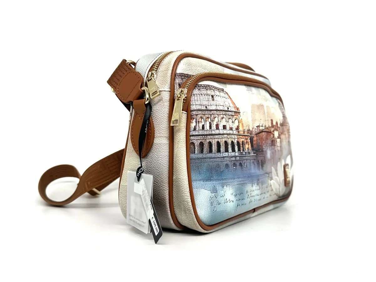 Ynot borsa donna tracolla Rome Lotus stampa multicolor Roma - 2