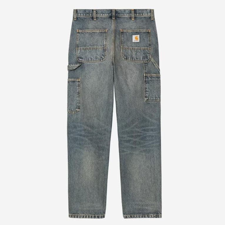 Pantalone Carhartt Single Knee Blue worn Used - 4