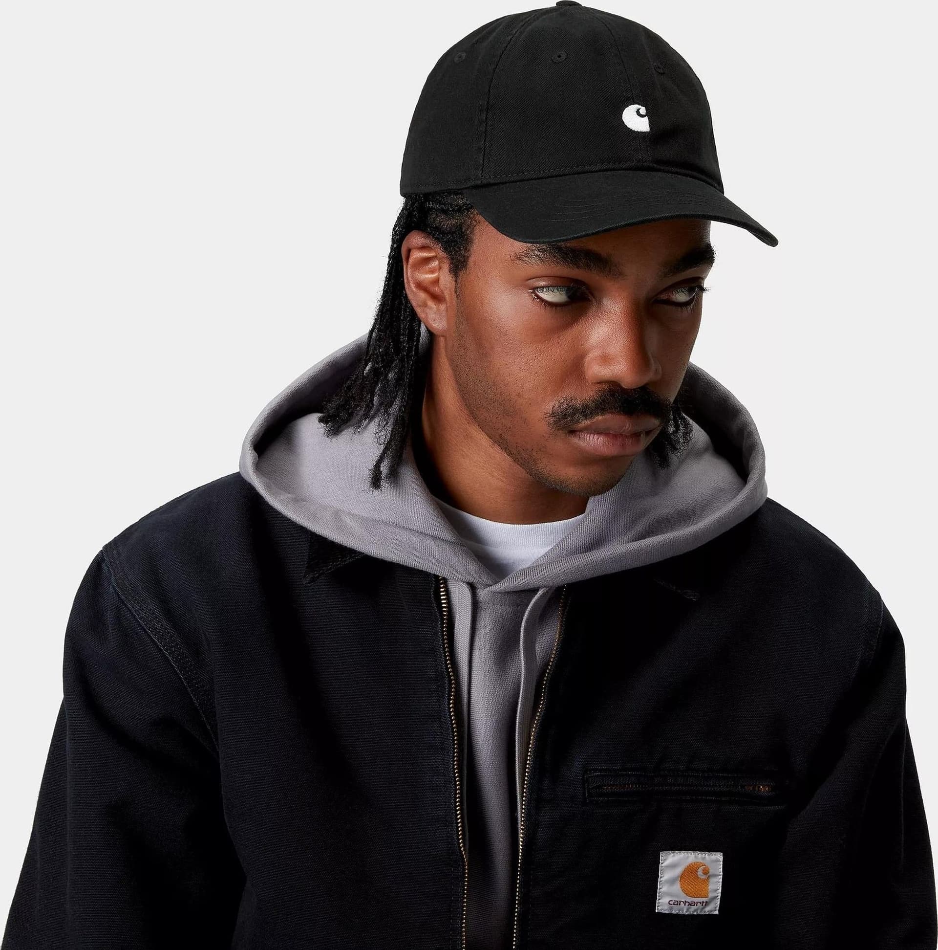 Cappello Carhartt Madison Logo black white - 3
