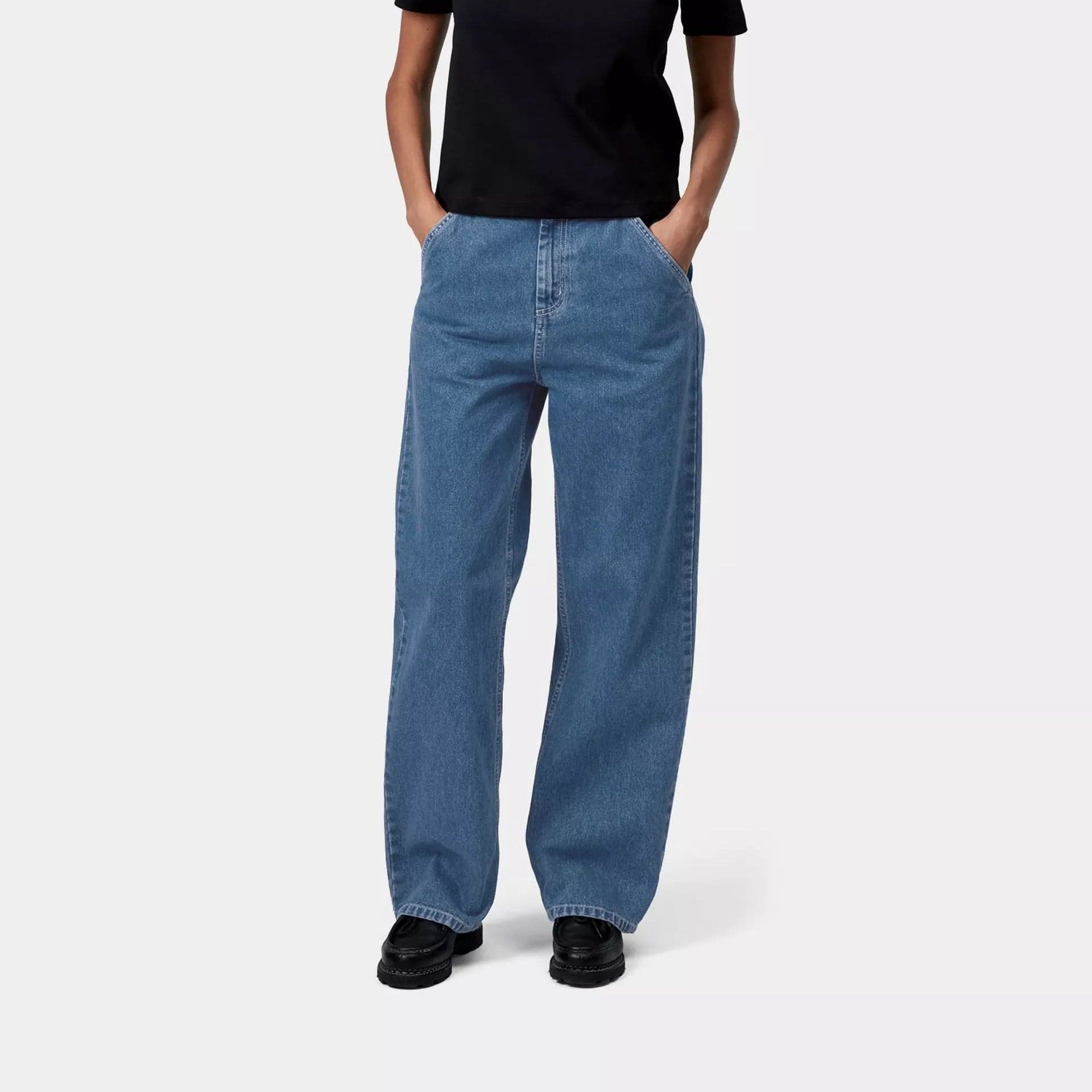Jeans Carhartt W Simple Pant blue stone washed - 5