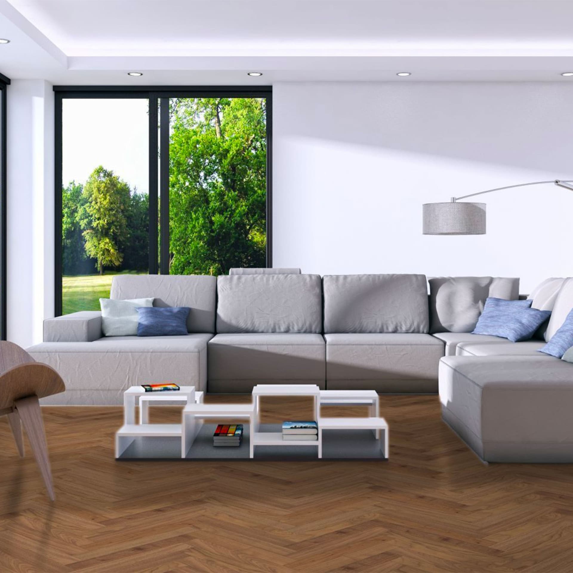 €39,90mq ***STOCK*** Bancale 56 mq di  Prefinito HARO, rovere Allegro 10x70x490 Noce Americano vernice spina - 2