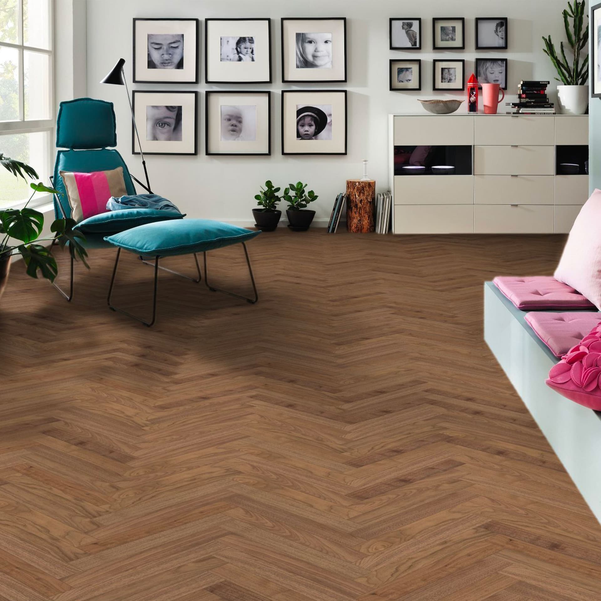 €39,90mq ***STOCK*** Bancale 56 mq di  Prefinito HARO, rovere Allegro 10x70x490 Noce Americano vernice spina - 3