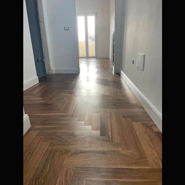 €39,90mq ***STOCK*** Bancale 56 mq di  Prefinito HARO, rovere Allegro 10x70x490 Noce Americano vernice spina - 4