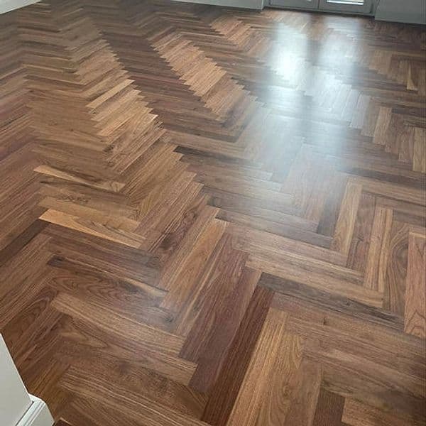 €39,90mq ***STOCK*** Bancale 56 mq di  Prefinito HARO, rovere Allegro 10x70x490 Noce Americano vernice spina - 5