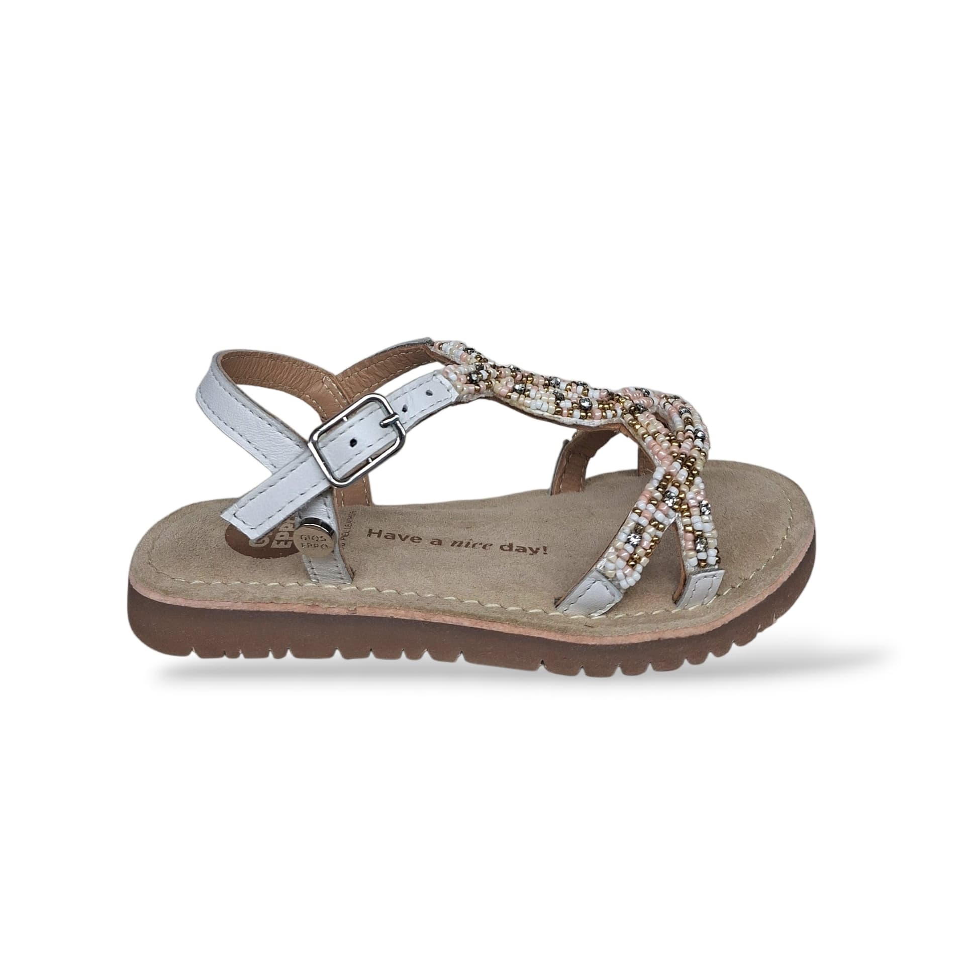 Sandali Bambina GIOSEPPO BARAGOI 78885 – Bianco in Pelle Premium | Fibia per un Look Classico e Senza Tempo - 6