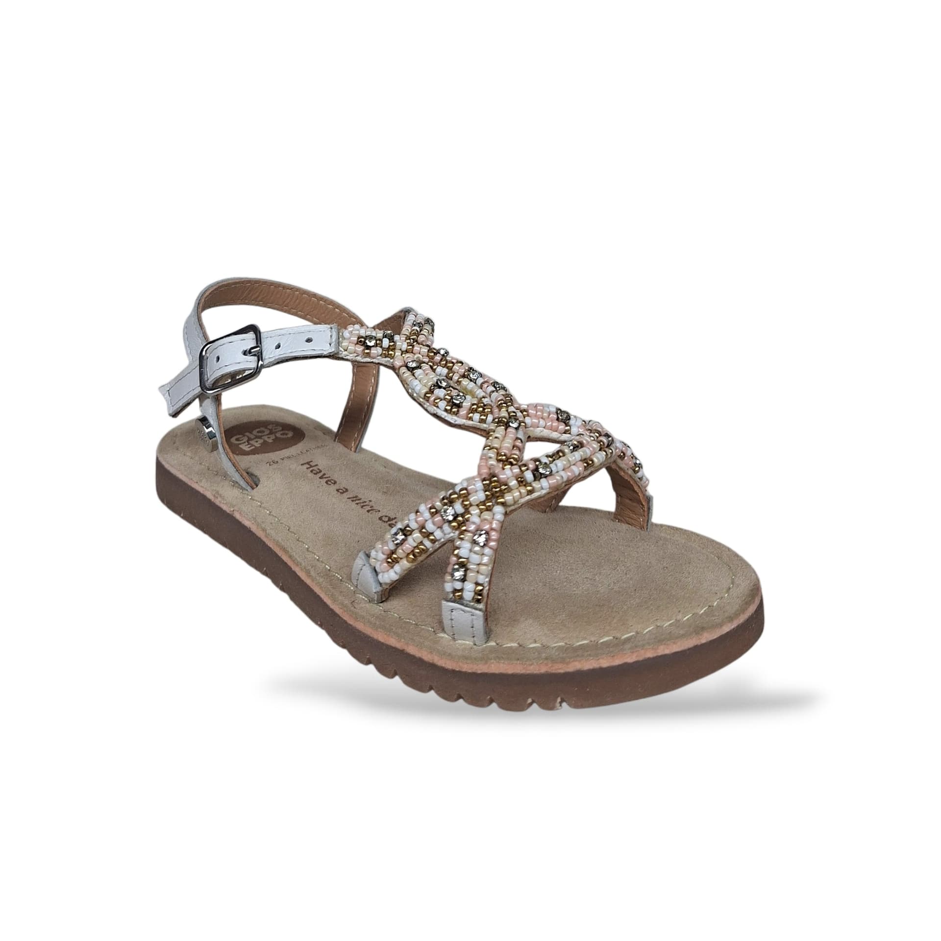 Sandali Bambina GIOSEPPO BARAGOI 78885 – Bianco in Pelle Premium | Fibia per un Look Classico e Senza Tempo - 2
