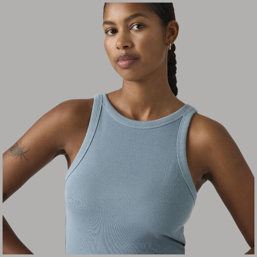 Canotta Levi's Slim Aderente Cotone a Coste Red Tab - 11