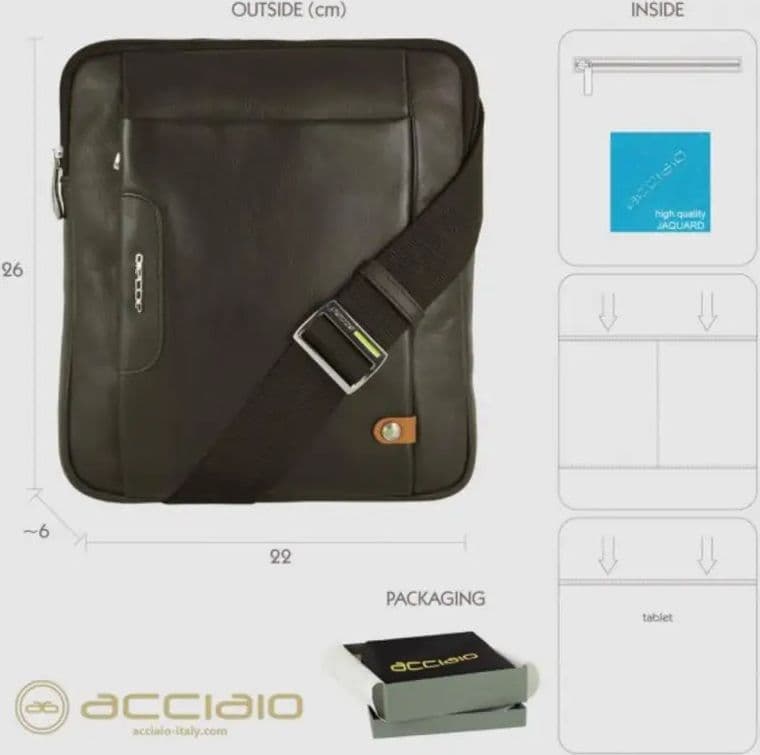 8454  Borsello Acciaio Moka 0000000740 - 8