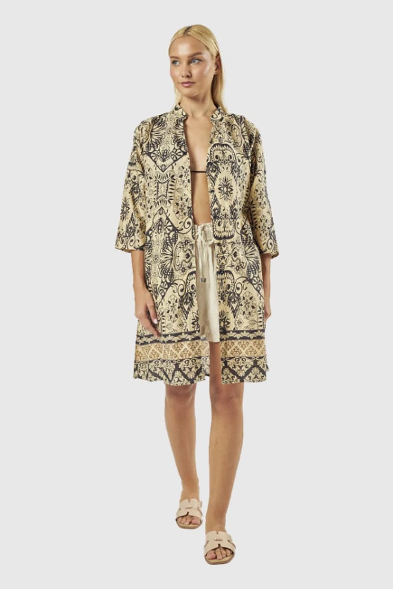Kaftano stampa Paisley | Verde Fashion - 9