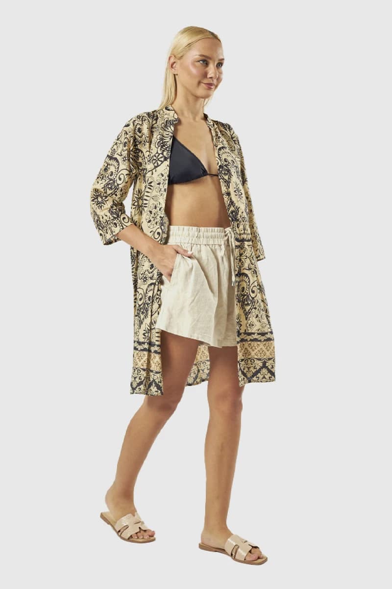 Kaftano stampa Paisley | Verde Fashion - 3