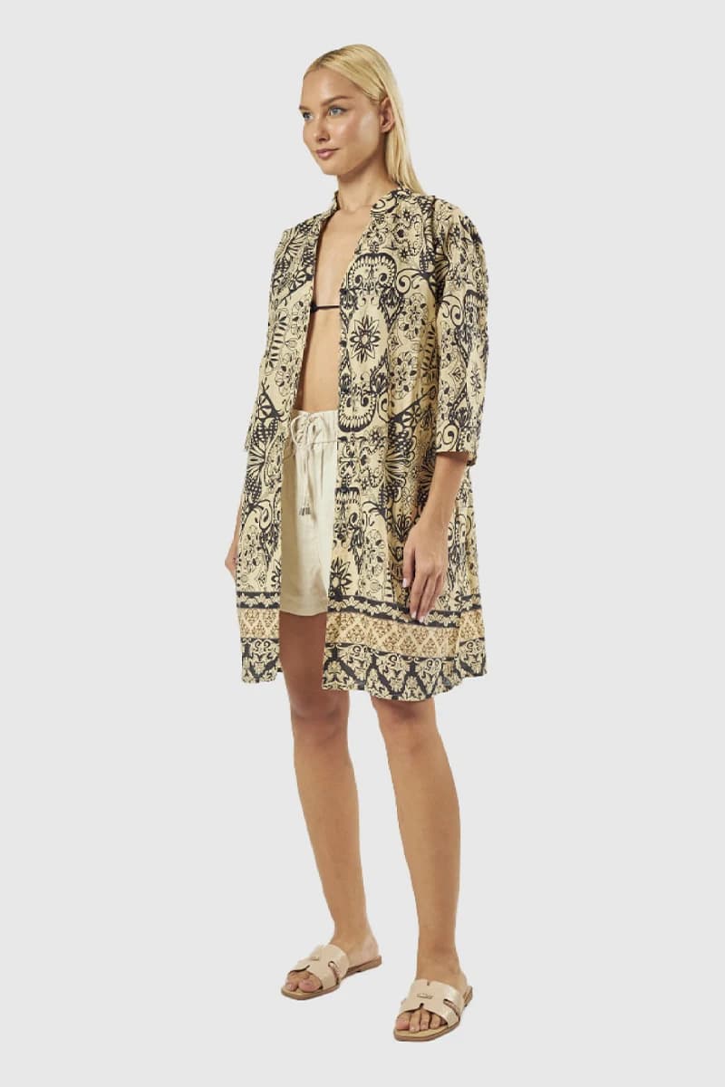 Kaftano stampa Paisley | Verde Fashion - 4