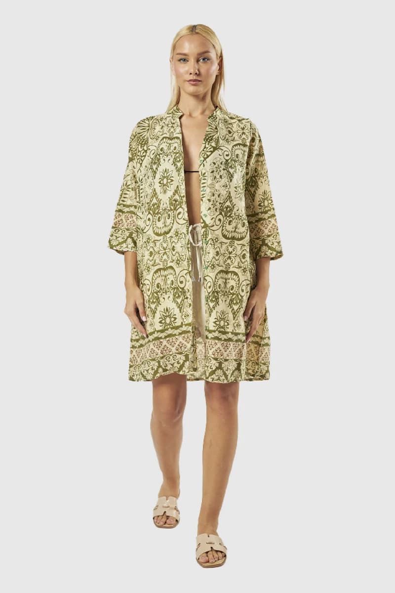 Kaftano stampa Paisley | Verde Fashion - 5