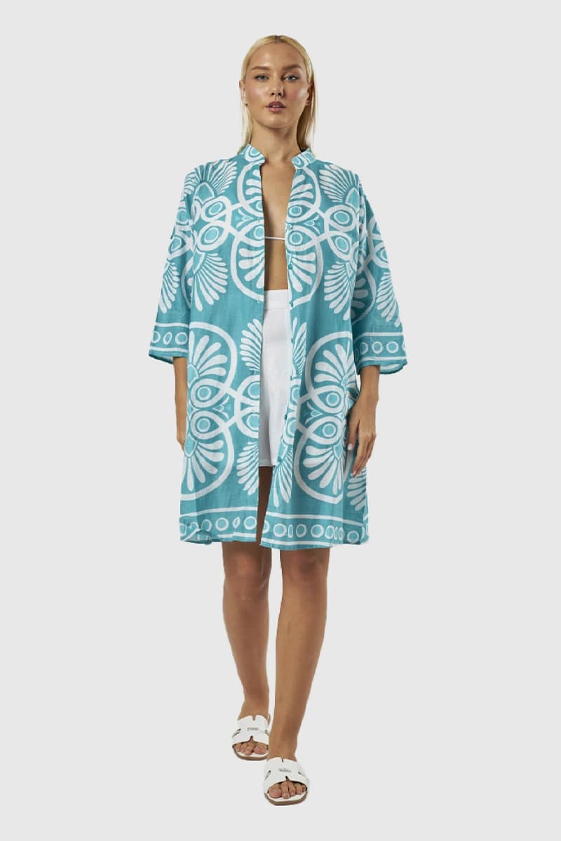 Kaftano stampa Geometrica Mandala | Verde Fashion - 10