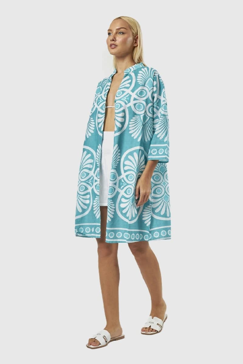 Kaftano stampa Geometrica Mandala | Verde Fashion - 3