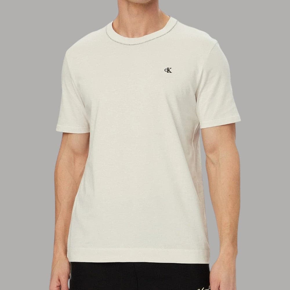 T-shirt Calvin Klein Regular Fit con Logo Ricamato e Dettagli - 1