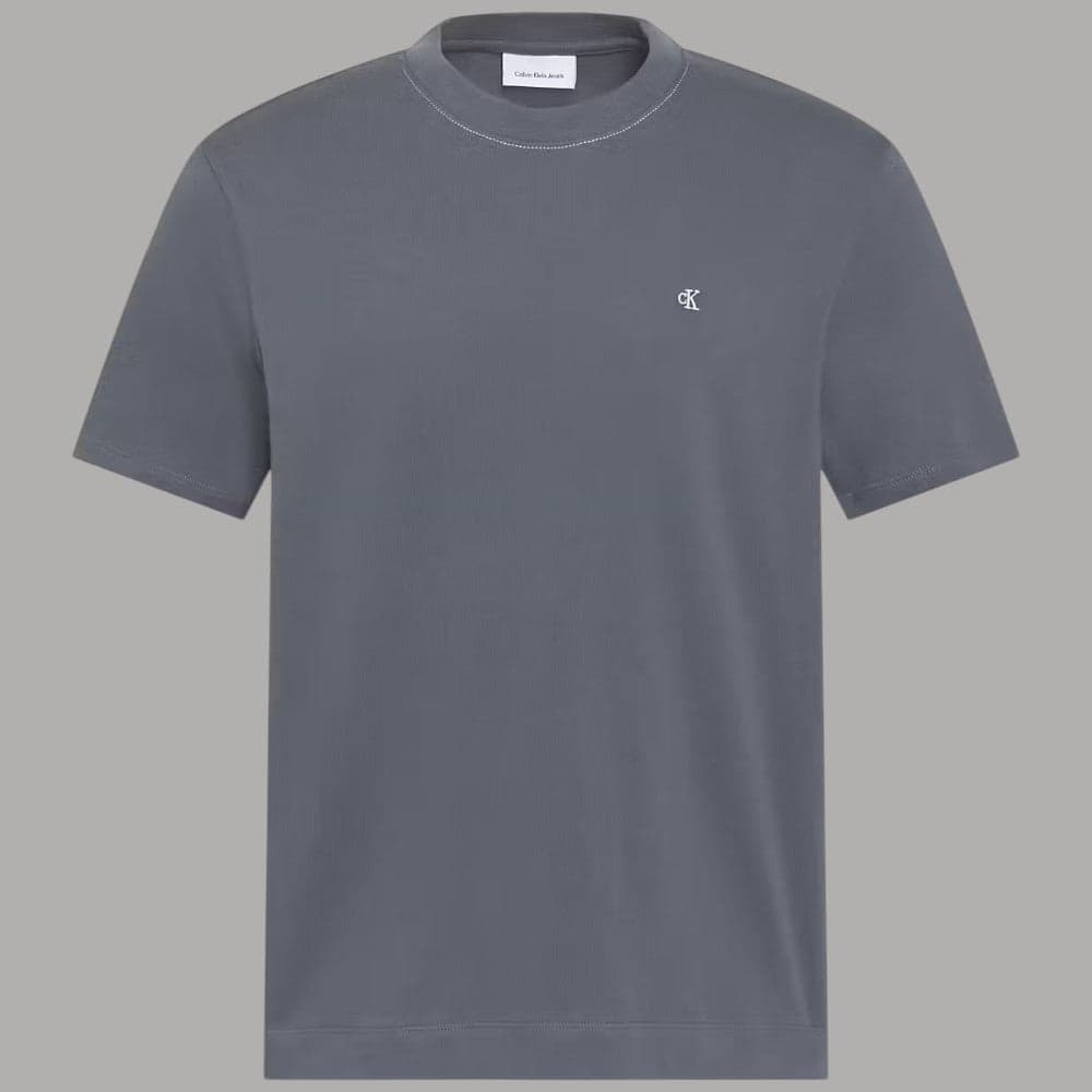 T-shirt Calvin Klein Regular Fit con Logo Ricamato e Dettagli - 4