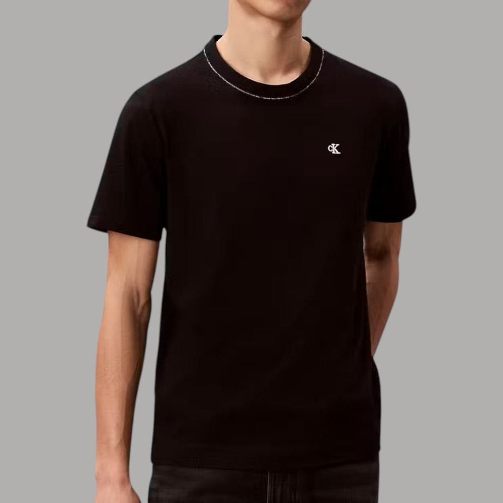 T-shirt Calvin Klein Regular Fit con Logo Ricamato e Dettagli - 5