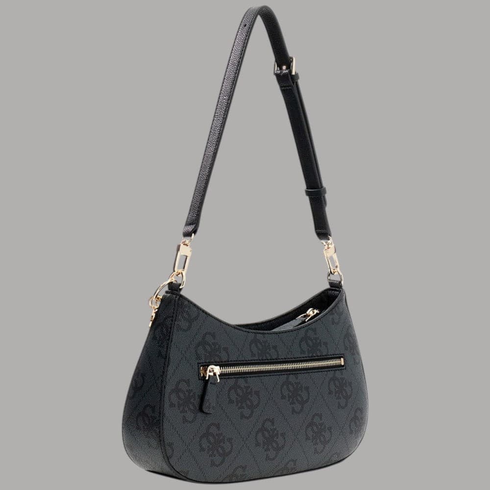Guess borsa a spalla Noelle similpelle con logo e charm dorati - 2