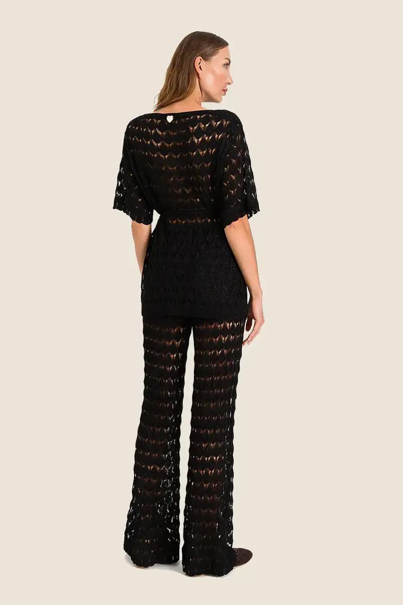 Pantalone in maglia traforata | TWINSET - 2