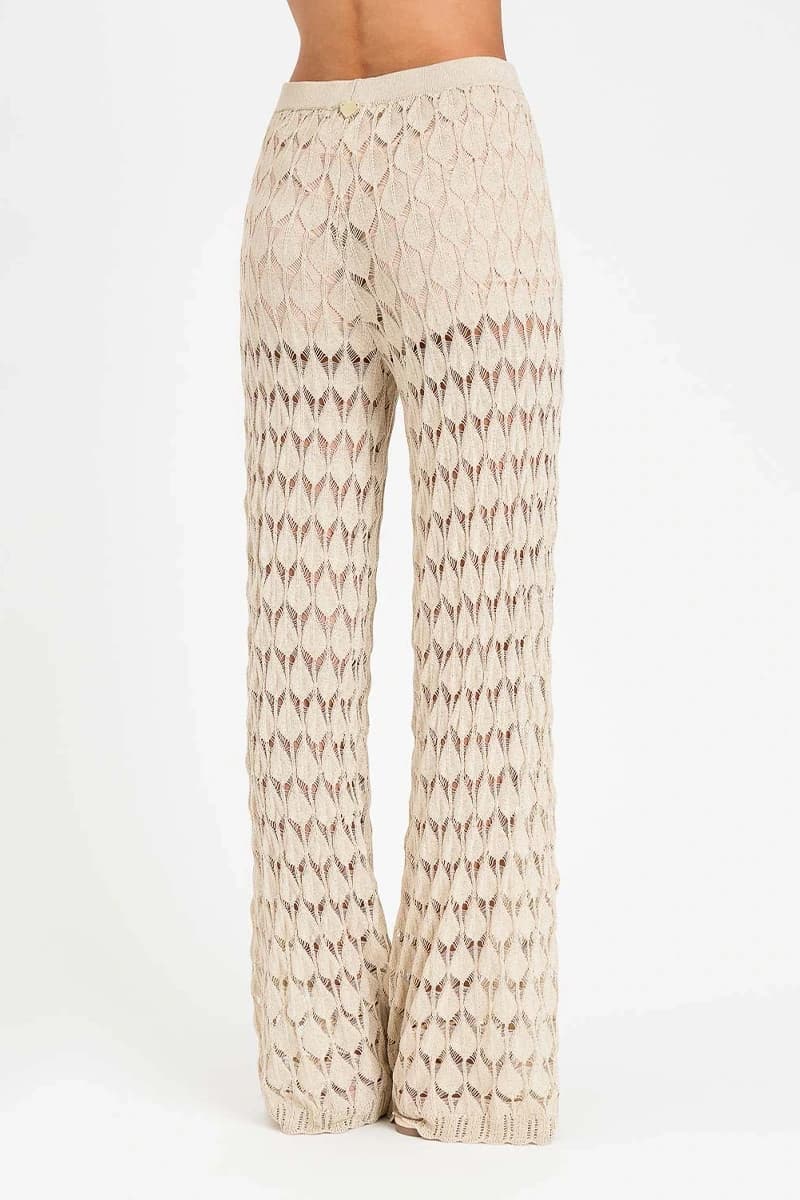 Pantalone in maglia traforata | TWINSET - 4