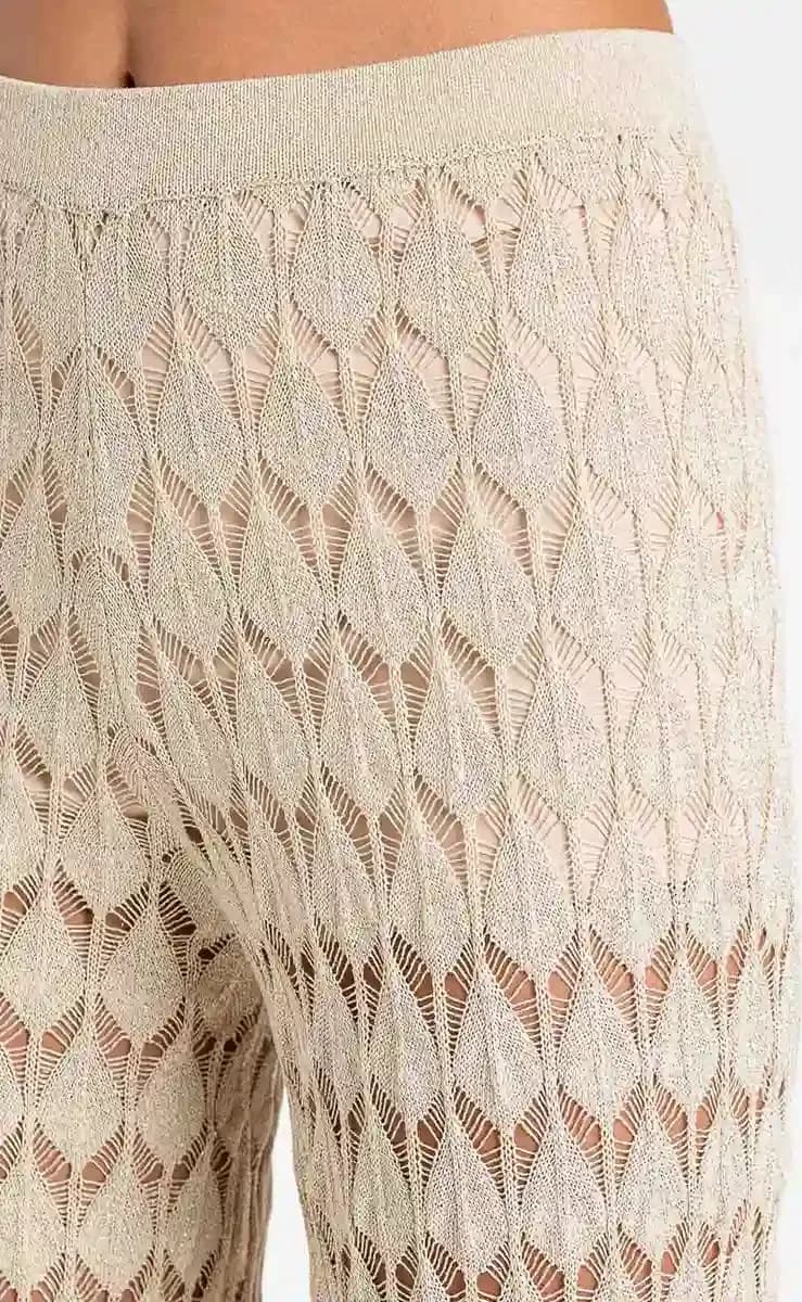 Pantalone in maglia traforata | TWINSET - 5