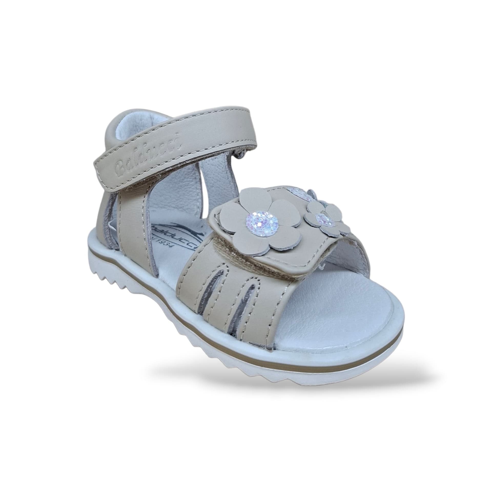 Sandali Tallonati Primi Passi Balducci Cita 7360 Beige – Pelle con Velcro - 2