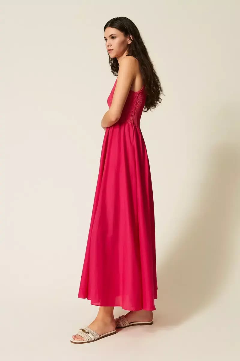 Abito lungo con corpetto in maglia | TWINSET - 4