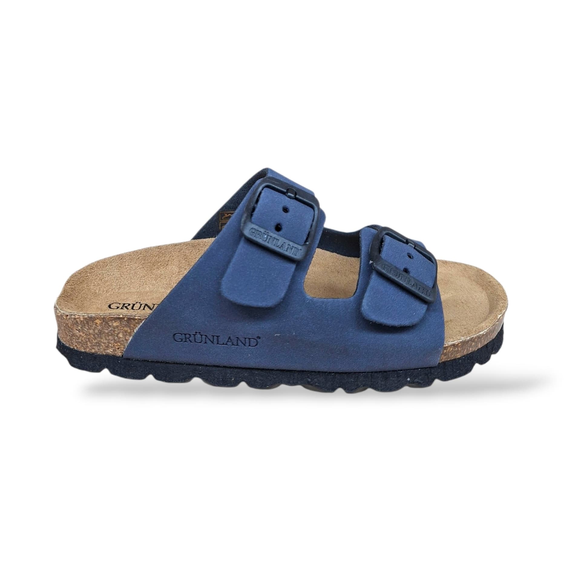 Ciabatta Bio Sughero Bambini e Ragazzi Grunland Junior Luce Blu – Sottopiede Sughero EVA - 6