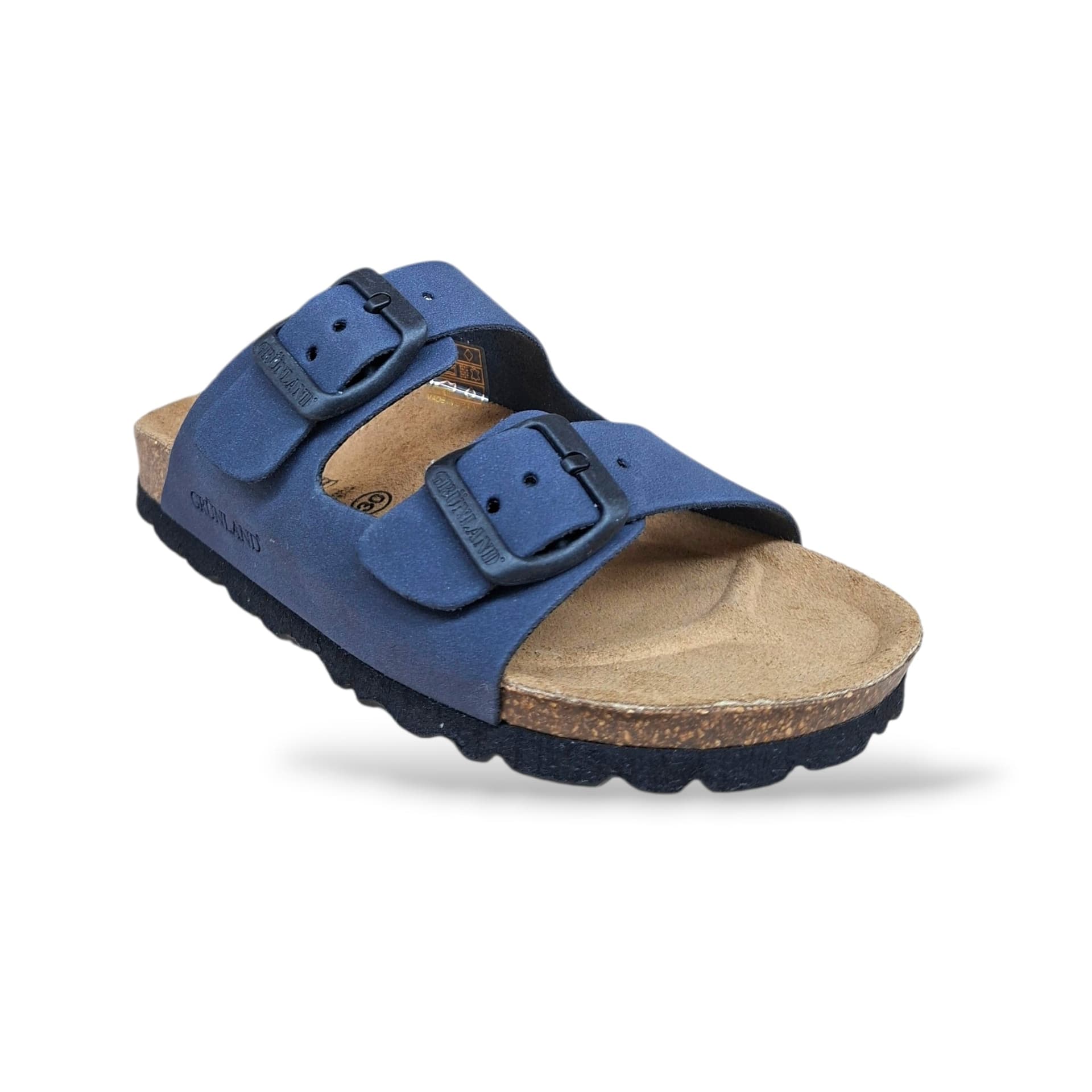 Ciabatta Bio Sughero Bambini e Ragazzi Grunland Junior Luce Blu – Sottopiede Sughero EVA - 2