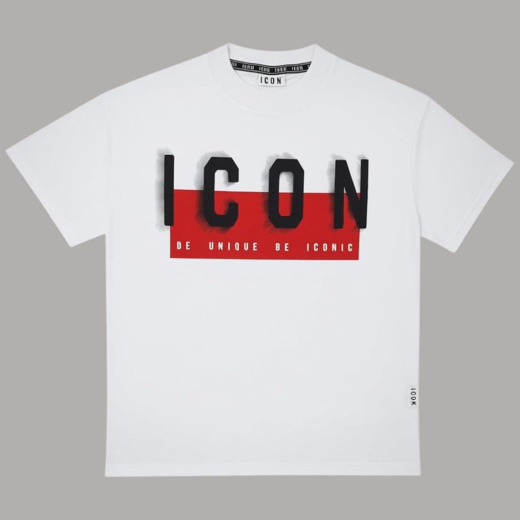 ICON T-shirt in Cotone con Logo Grande - Art. IUT041 - 3