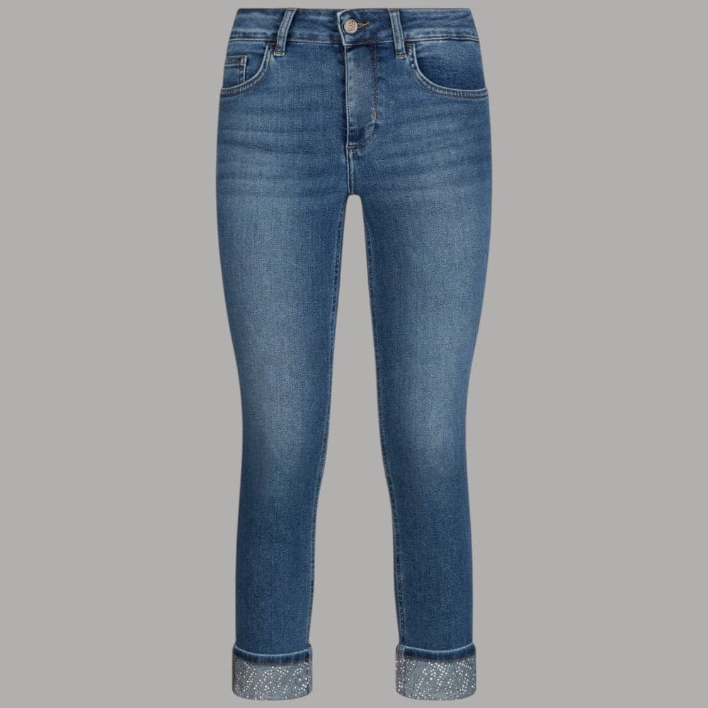 Liu Jo Jeans Skinny Strass Effetto Used - Moda Chic e Comfort - 5