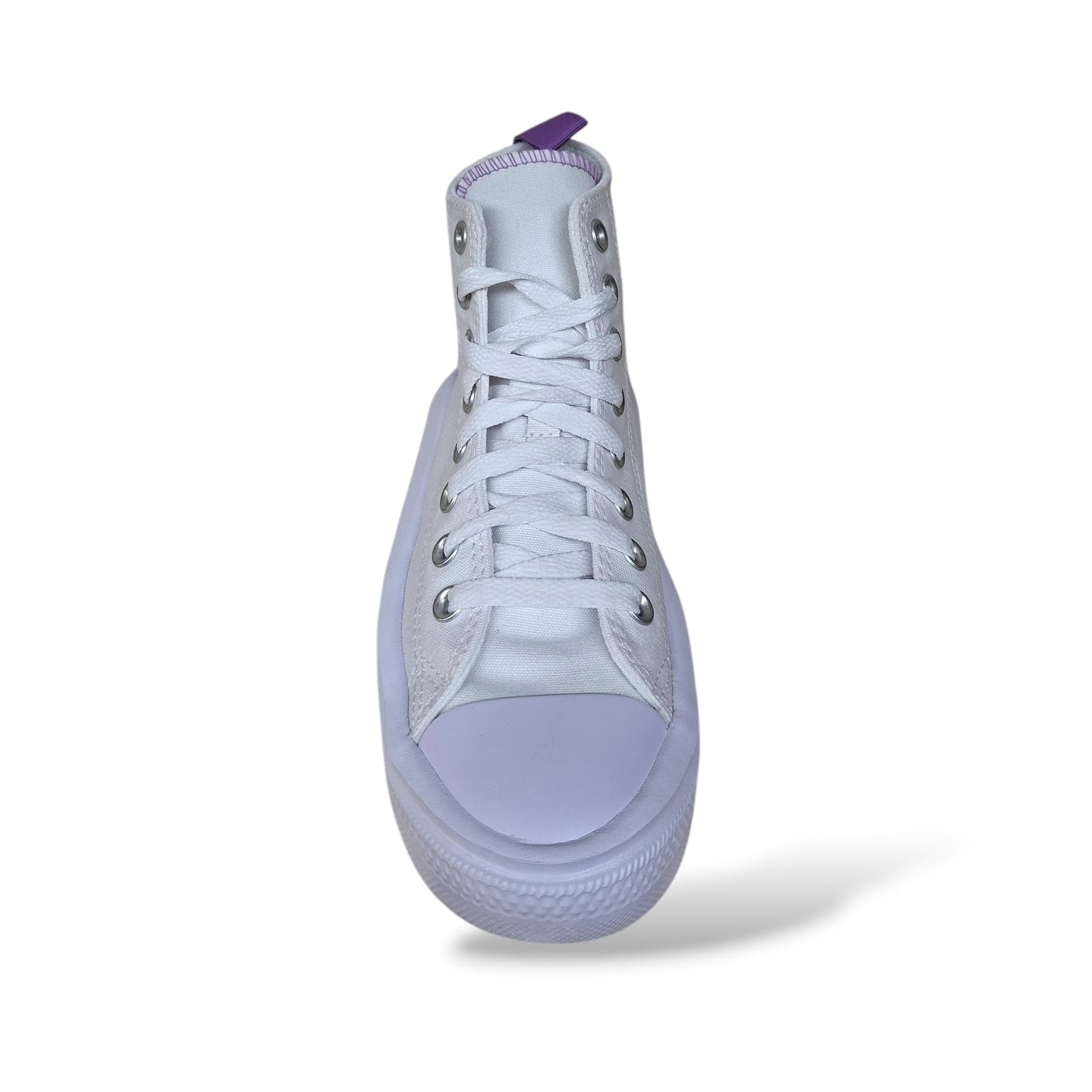 Sneakers Converse Chuck Taylor Platform A03667C Bianco Viola Donna e Ragazza | Zeppa Trendy - 4