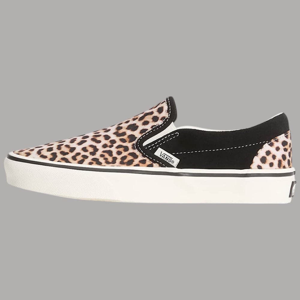 Vans Slip-On Scarpe Tela e Pelle Scamosciata Motivo Leopardato Comfort - 5